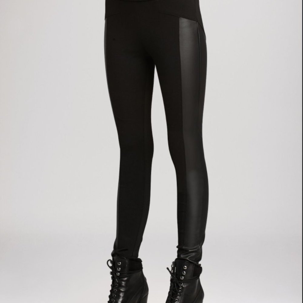 BCBGeneration Faux Leather Panel Leggings